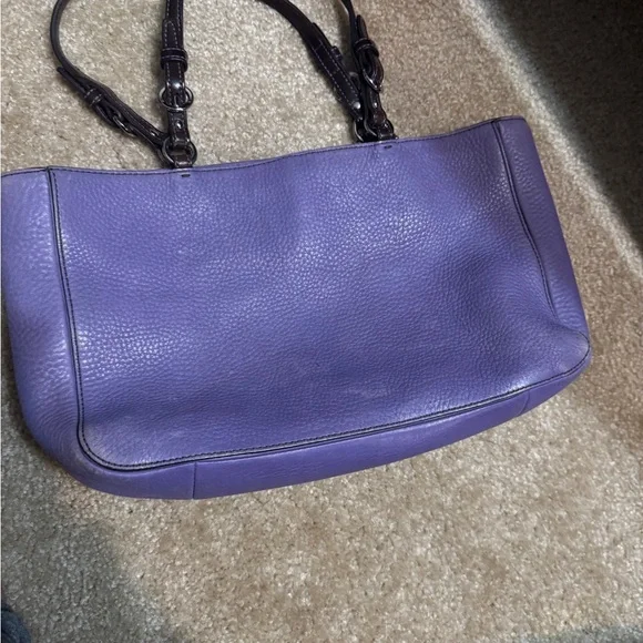 Coach Purple Leather Hobo Bag - Picture 5 of 6